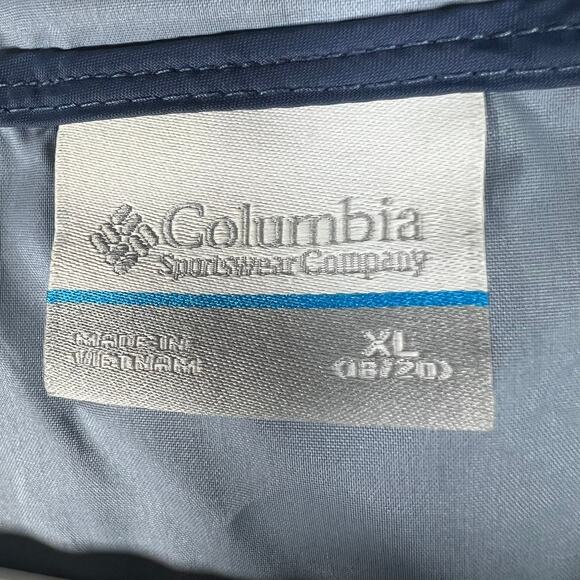 Columbia Youth Rain Jacket Windbreaker Size YXL 18/20 Navy Blue Gray Colorblock - Picture 6 of 8